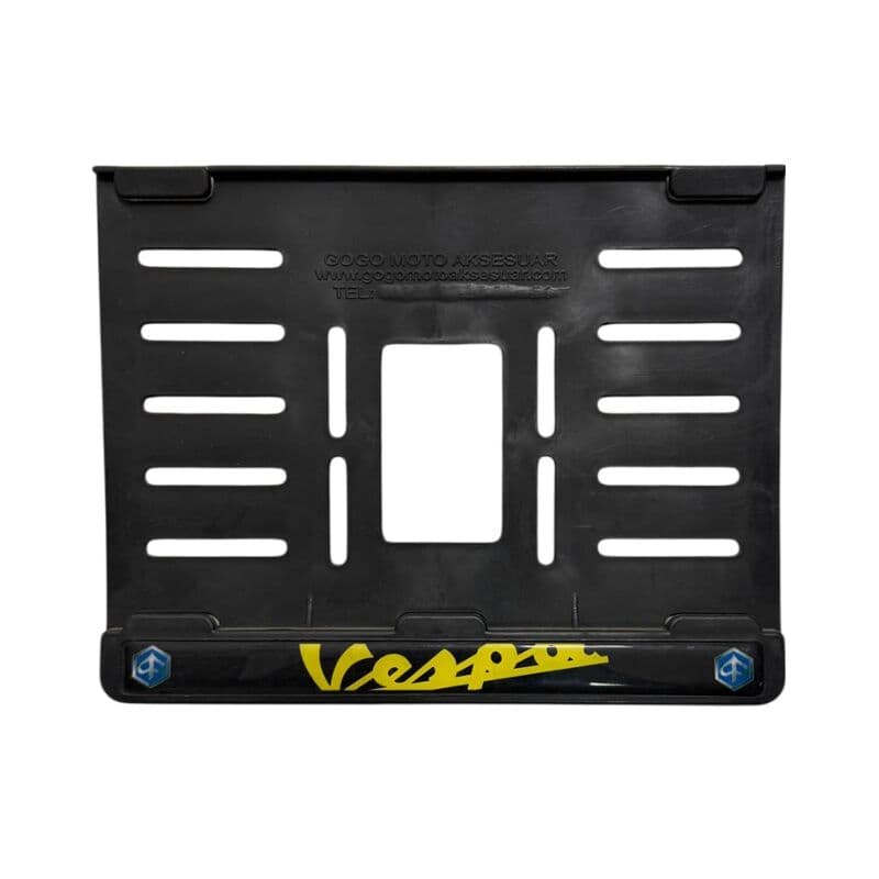 Vespa Uyumlu Sarı Plastik (15X24 Cm) Kırılmaz Plakalık aksesuar
