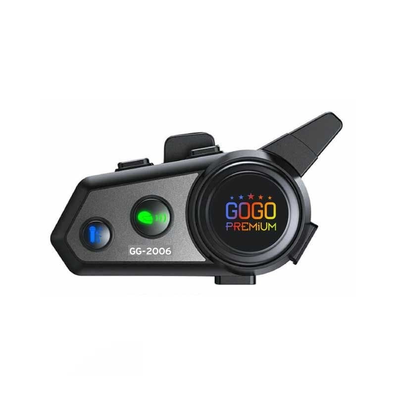 Universal Motosiklet Kask İntercom Bluetooth RGB Işıklı 1 KM Menzil GG-2006 aksesuar