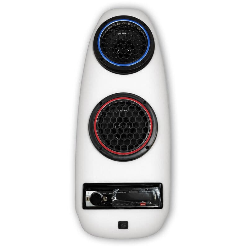 PCX Koltuk Altı Ses Sistemi 2 X 200W Hoparlör Beyaz (Sese Duyarlı Led Işıklı) aksesuar
