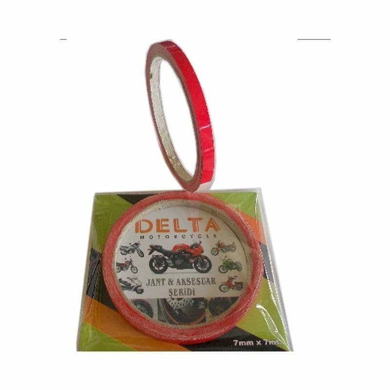 Kırmızı 7CM X 7 M Opak 1 Set Jant Şeridi aksesuar