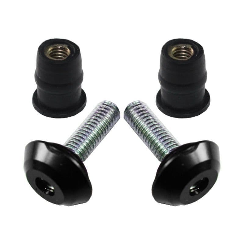 6 Mm Siyah Grenaj Vida + Somun aksesuar