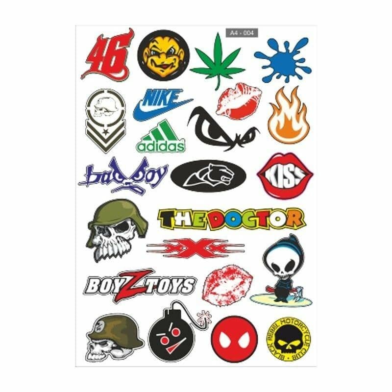 A4 Sticker 004 TEK Paket Çoklu Sticker aksesuar