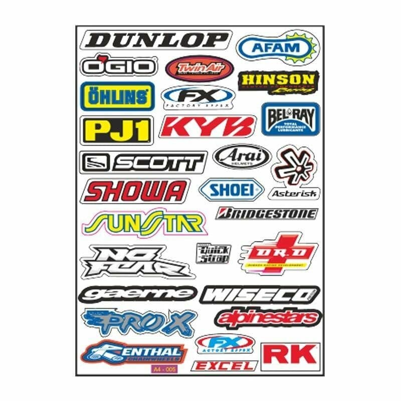 A4 Sticker 005 TEK Paket Çoklu Sticker aksesuar