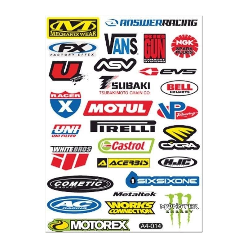 A4 Sticker 014 TEK Paket Çoklu Sticker aksesuar