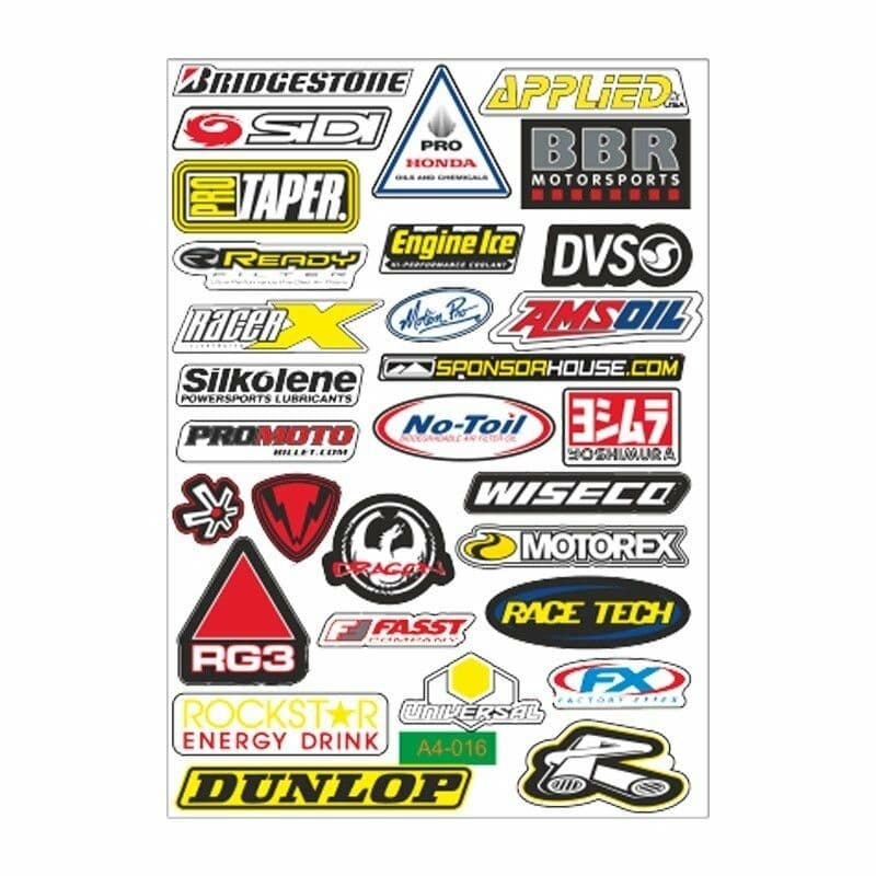 A4 Sticker 016 TEK Paket Çoklu Sticker aksesuar