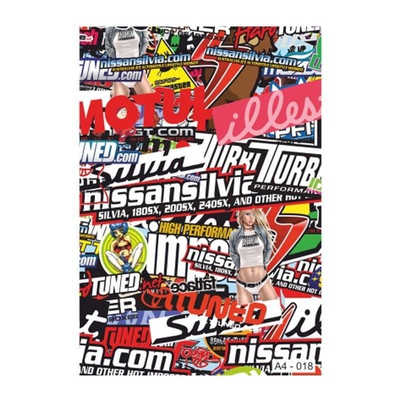 A4 Sticker 018 TEK Paket Çoklu Sticker aksesuar