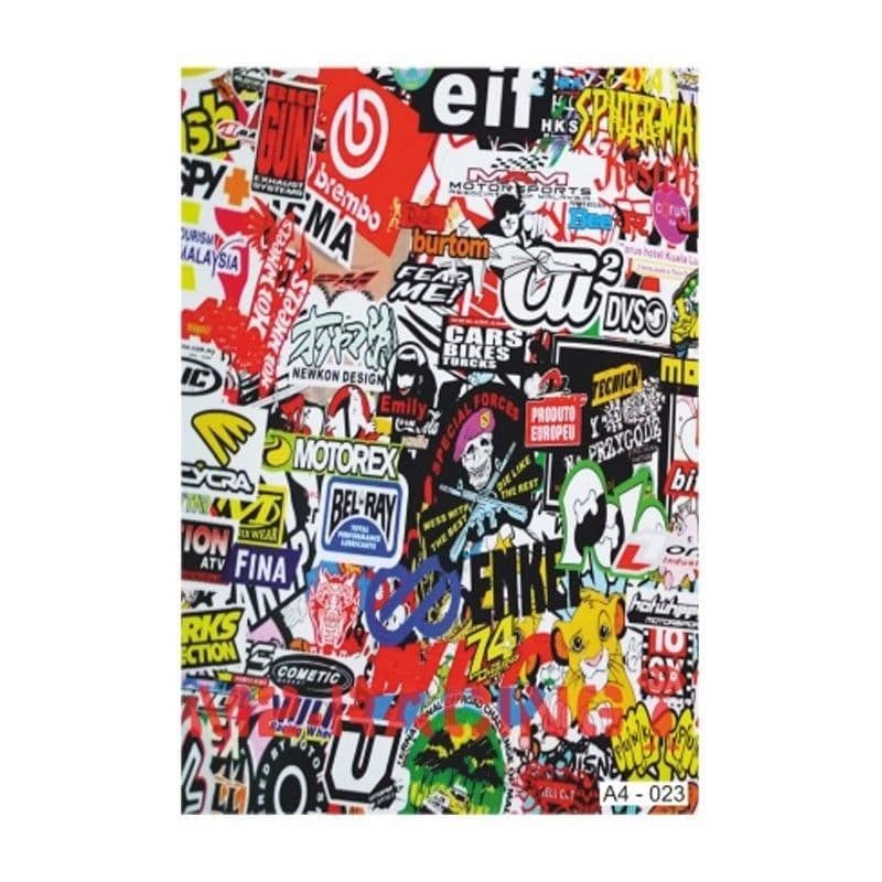 A4 Sticker 023 TEK Paket Çoklu Sticker aksesuar