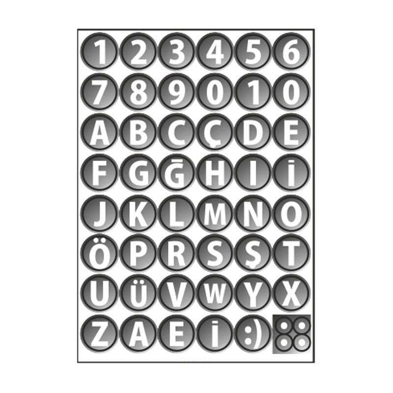 A4 Sticker 027 TEK Paket Çoklu Sticker aksesuar