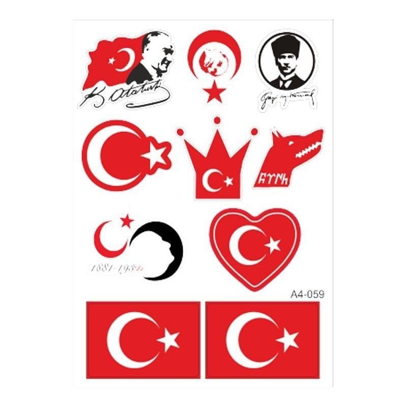 A4 Sticker 059 TEK Paket Çoklu Sticker aksesuar
