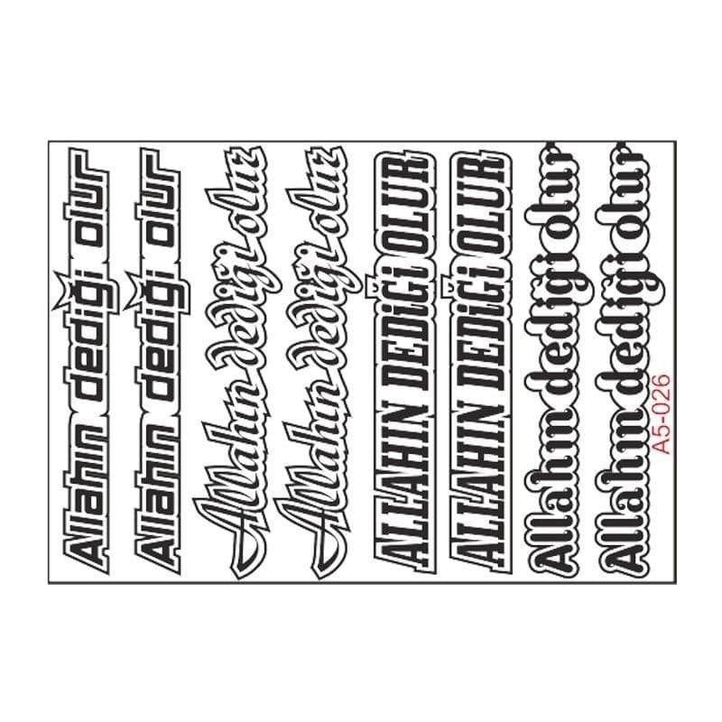 A5 Sticker 038 TEK Paket Çoklu Sticker aksesuar