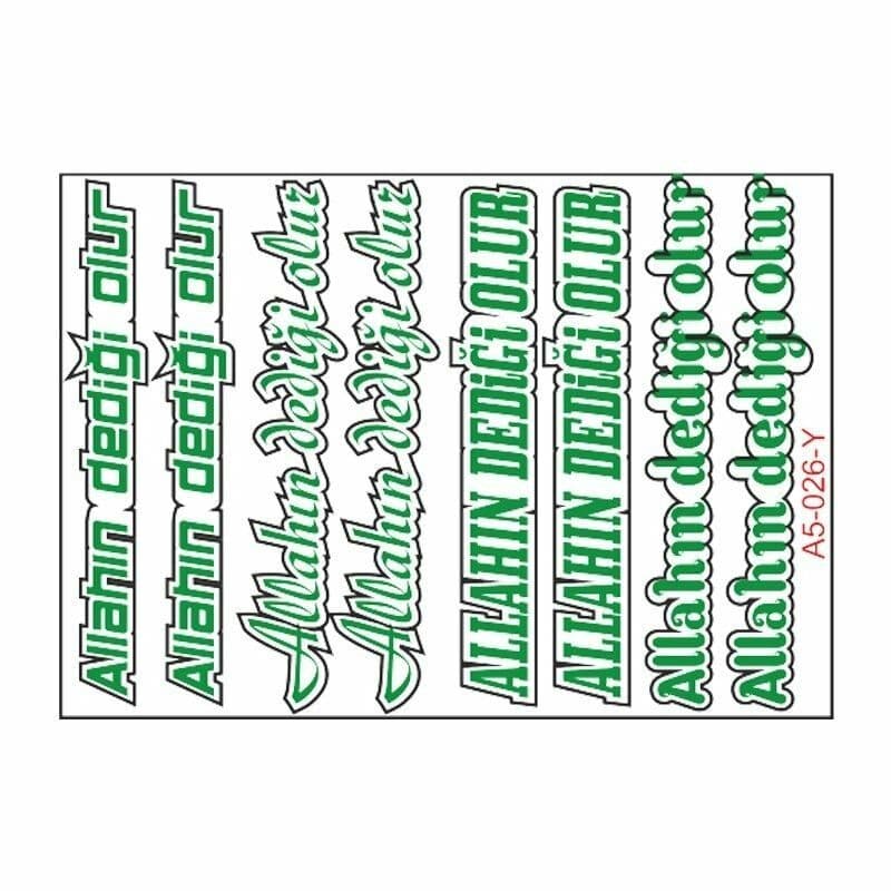 A5 Sticker 039 TEK Paket Çoklu Sticker aksesuar