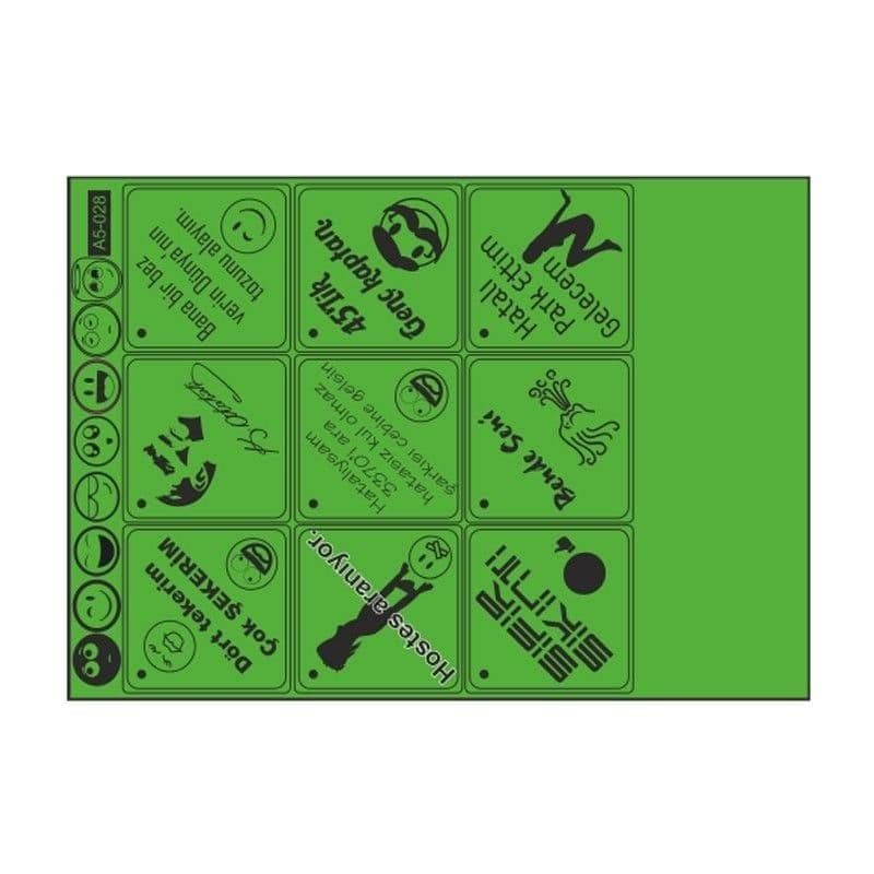 A5 Sticker 040 TEK Paket Çoklu Sticker aksesuar