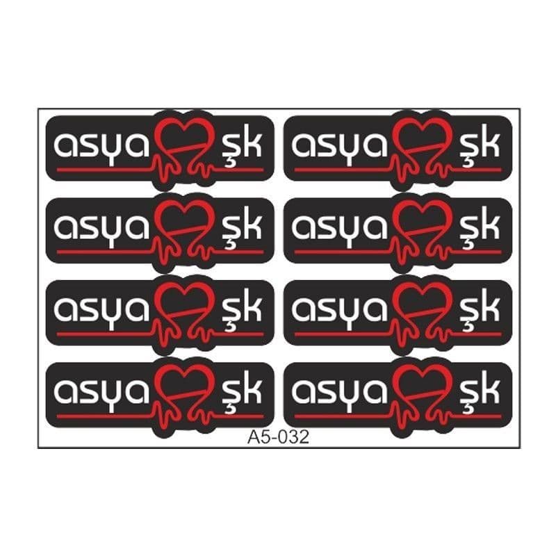 A5 Sticker 044 TEK Paket Çoklu Sticker aksesuar
