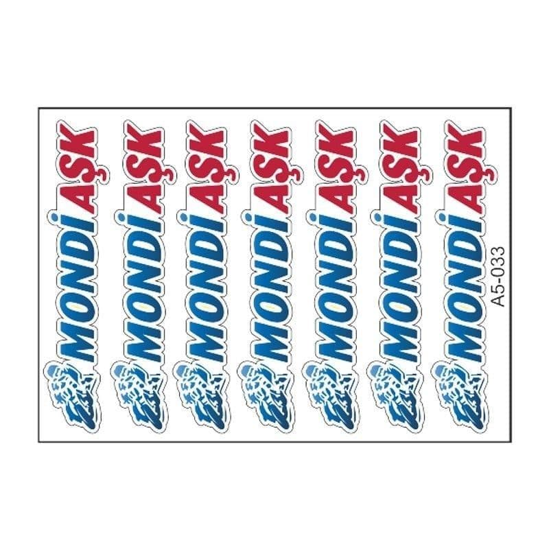 A5 Sticker 045 TEK Paket Çoklu Sticker aksesuar