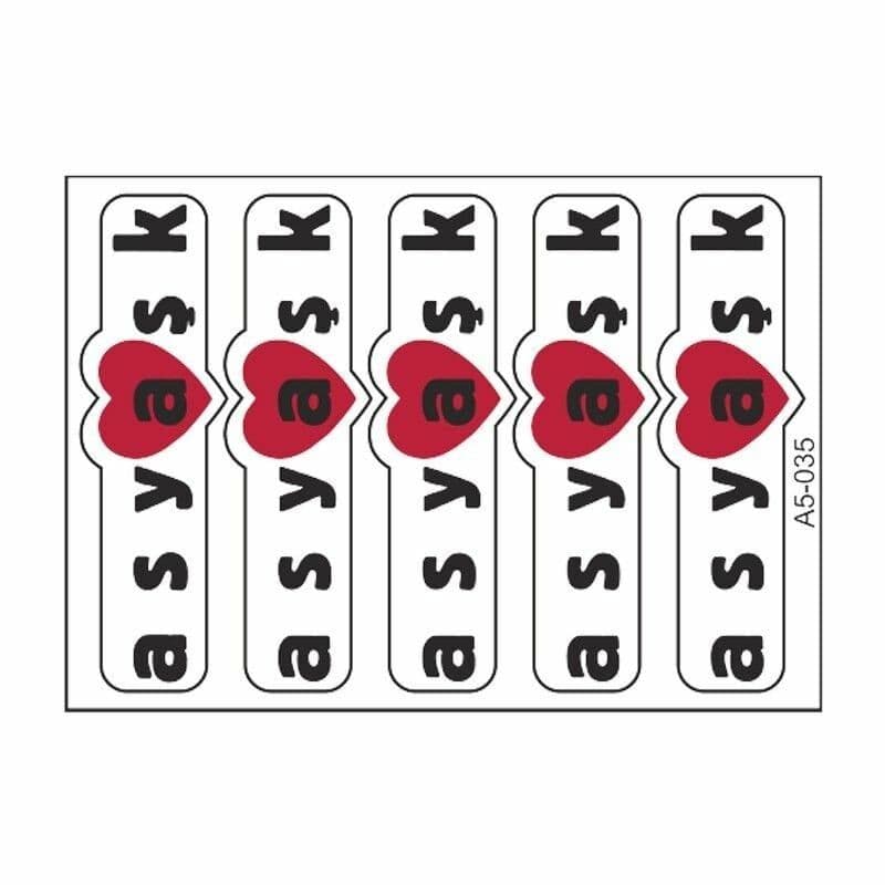 A5 Sticker 047 TEK Paket Çoklu Sticker aksesuar