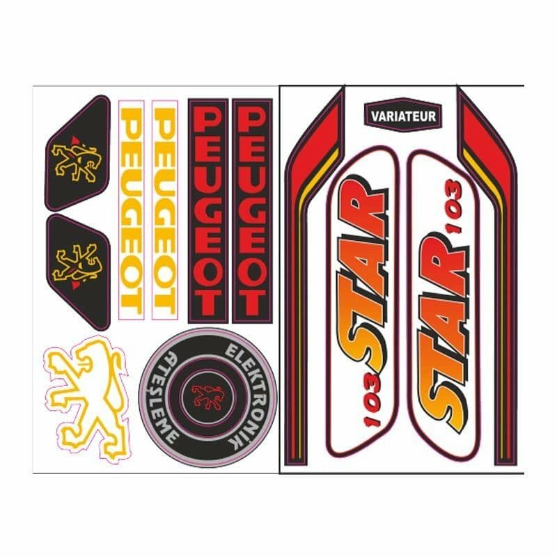 Mobylette 004 Sticker aksesuar