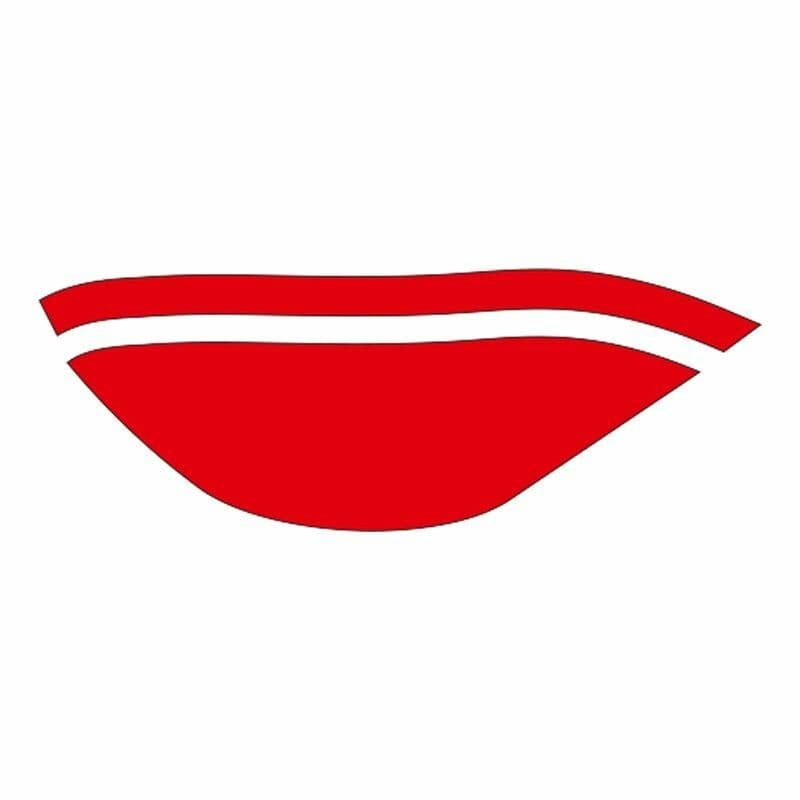 CG Kırmızı Ön Çamurluk Ön Sticker aksesuar