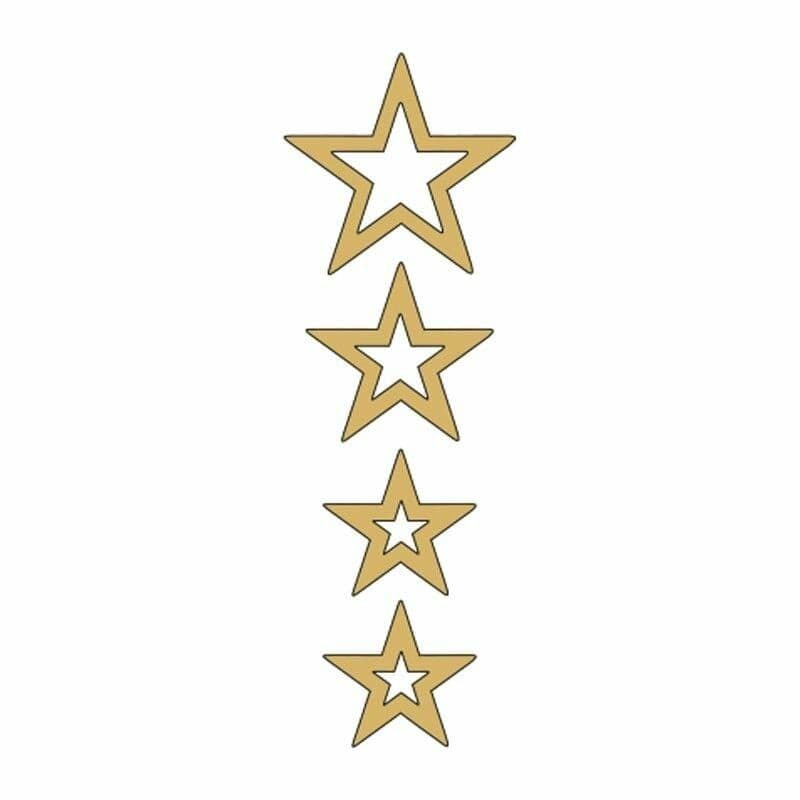 CG Gold Yıldızlı Çamurluk Üst Sticker aksesuar