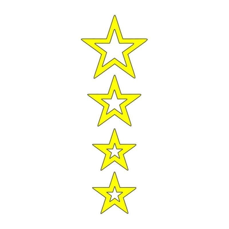 CG Sarı Yıldızlı Çamurluk Üst Sticker aksesuar