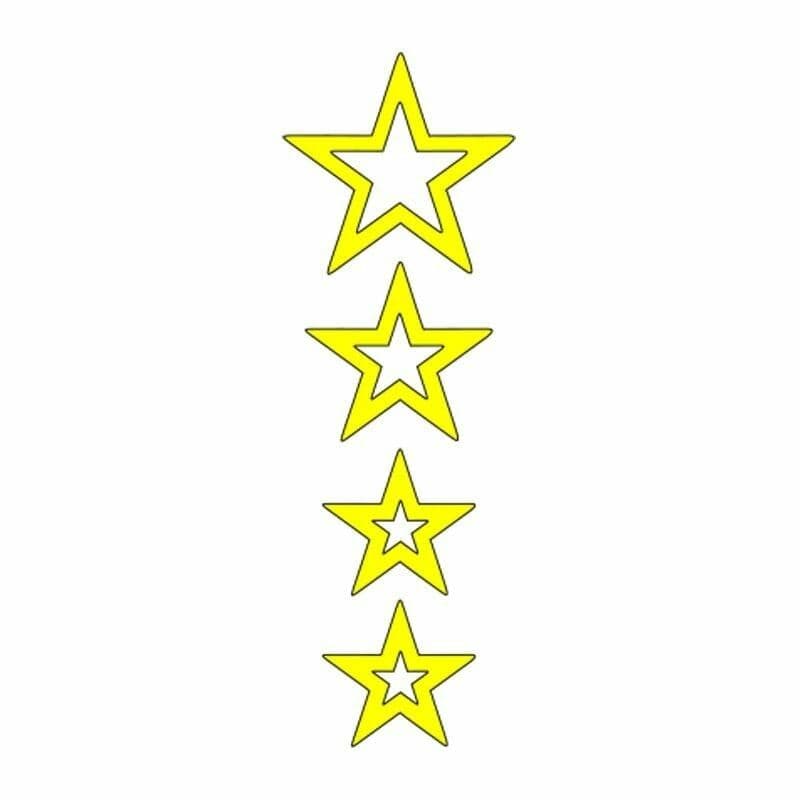 CG F.sarı Yıldızlı Çamurluk Üst Sticker aksesuar