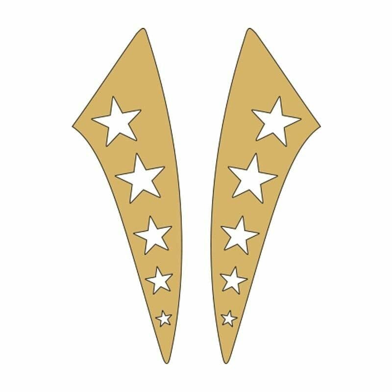 CG Gold Yıldızlı Çamurluk Yan Sticker aksesuar