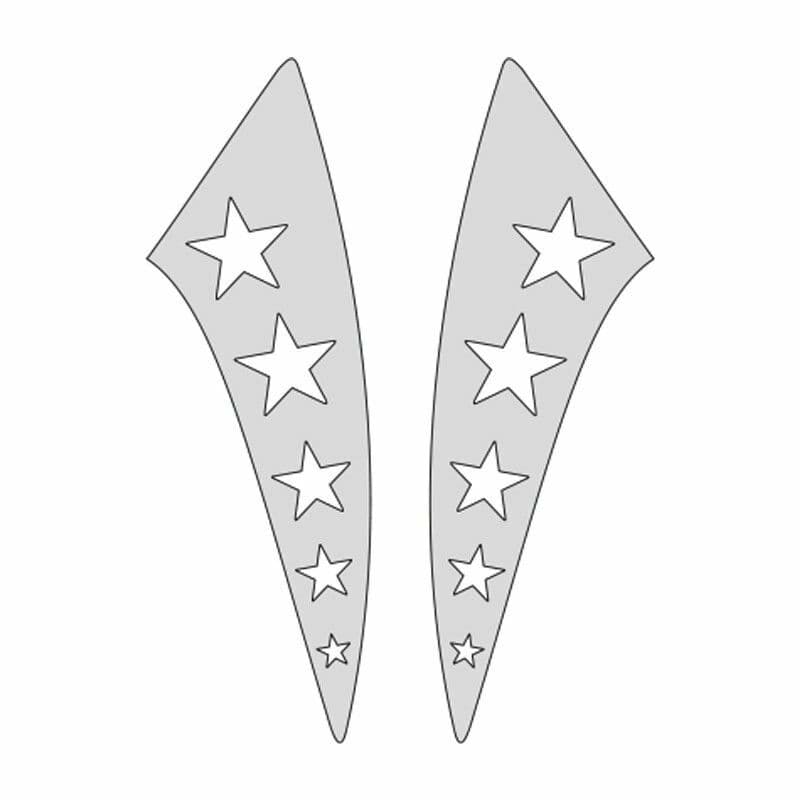 CG Nikel Yıldızlı Çamurluk Yan Sticker aksesuar