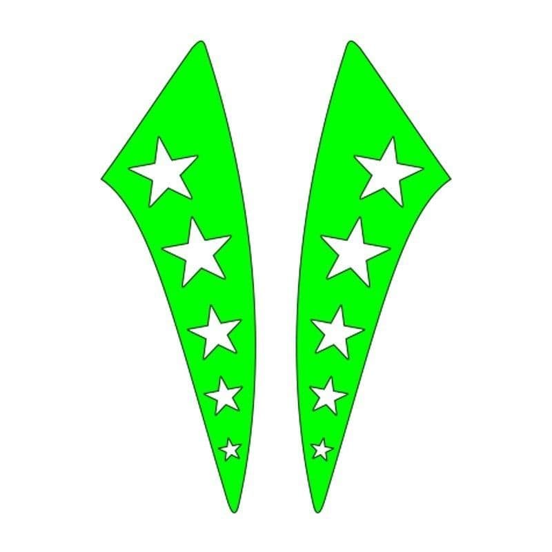 CG F.yeşil Yıldızlı Çamurluk Yan Sticker aksesuar