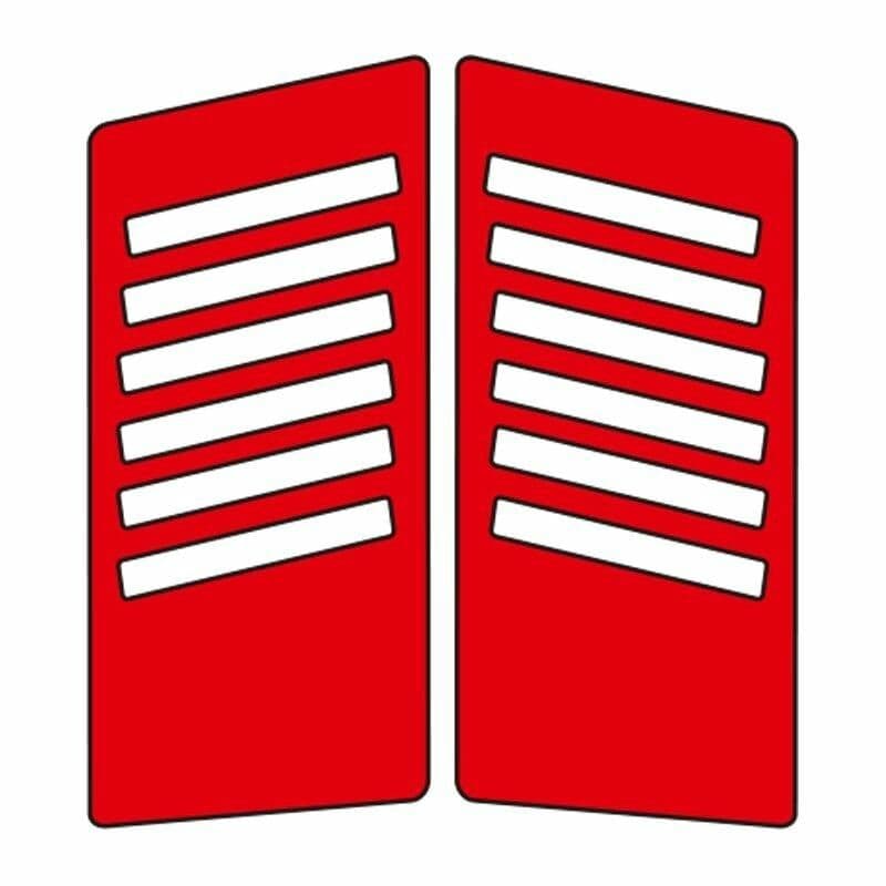 CG Kırmızı Yan Kapak Sticker aksesuar
