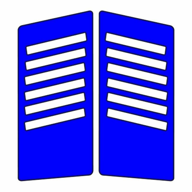 CG Mavi Yan Kapak Sticker aksesuar