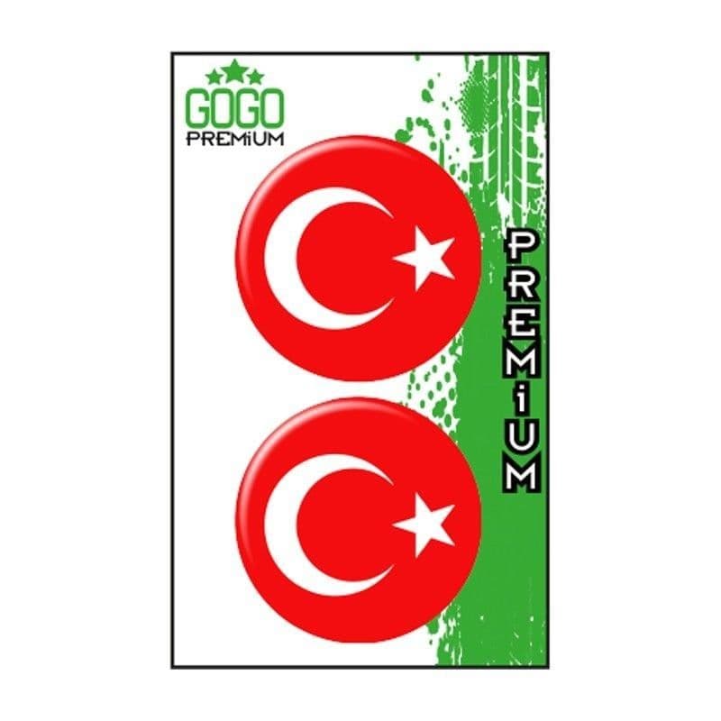 Türk Bayrağı 1 (5X5 Cm) İkili Damla Etiket aksesuar