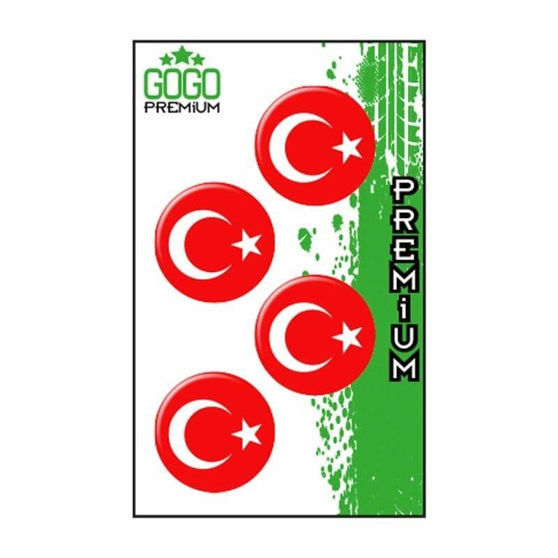 Türk Bayrağı 2 (3X3 Cm) Dörtlü Damla Etiket aksesuar