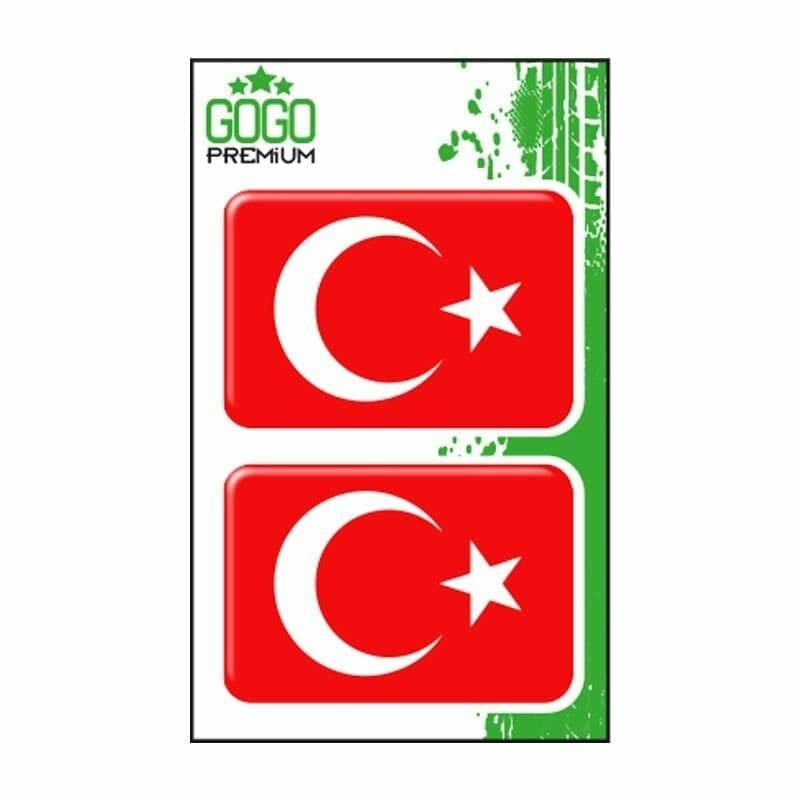 Türk Bayrağı 3 (4X6 Cm) İkili Damla Etiket aksesuar