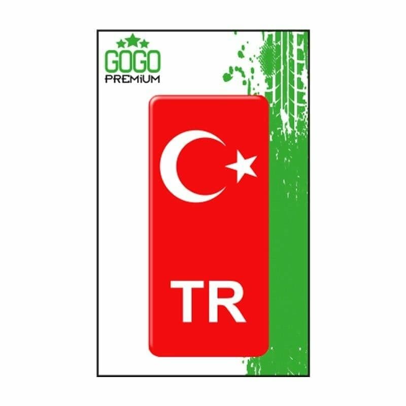 Türk Bayrağı 4 (4X9 Cm) Tekli Damla Etiket aksesuar