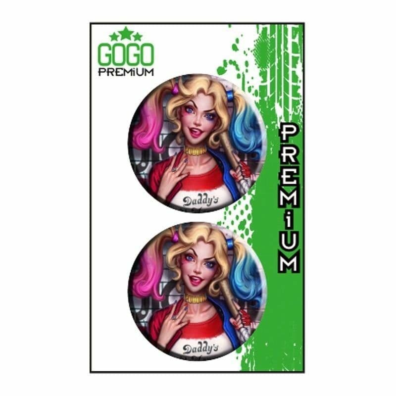 Harley Quıın (5X5 Cm) İkili Damla Etiket aksesuar