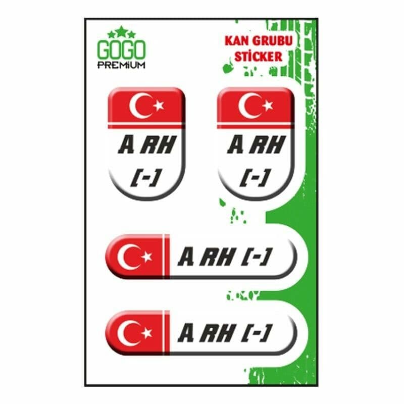KAN Grubu I A Rh(-) Beyaz Dörtlü Damla Etiket aksesuar