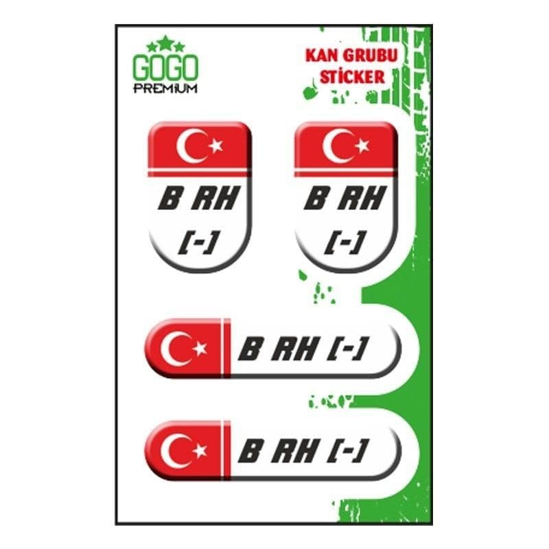 KAN Grubu I B Rh(-) Beyaz Dörtlü Damla Etiket aksesuar