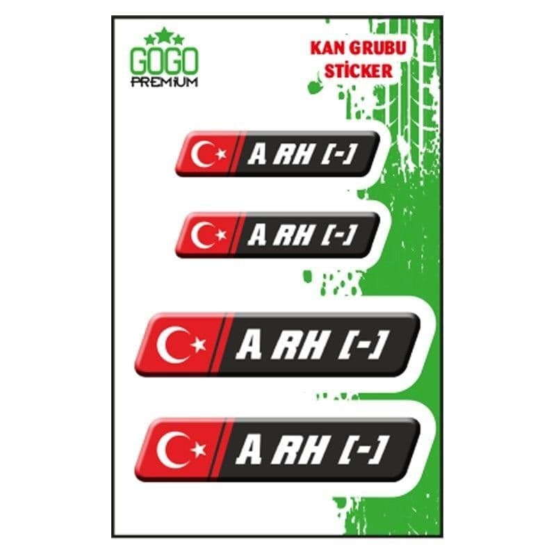 KAN Grubu II A Rh(-) Siyah Dörtlü Damla Etiket aksesuar