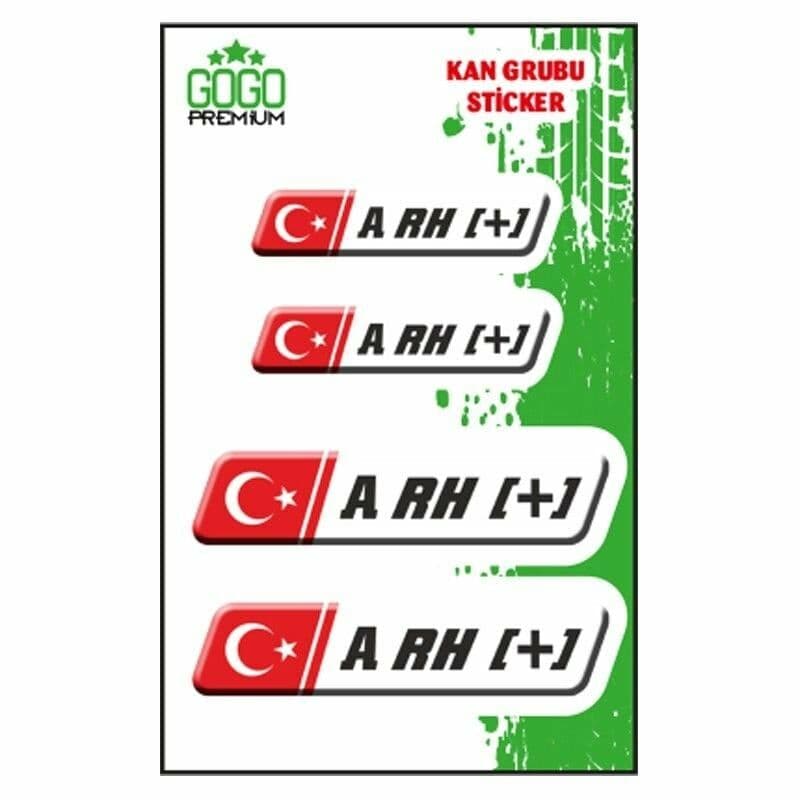 KAN Grubu II A Rh(+) Beyaz Dörtlü Damla Etiket aksesuar