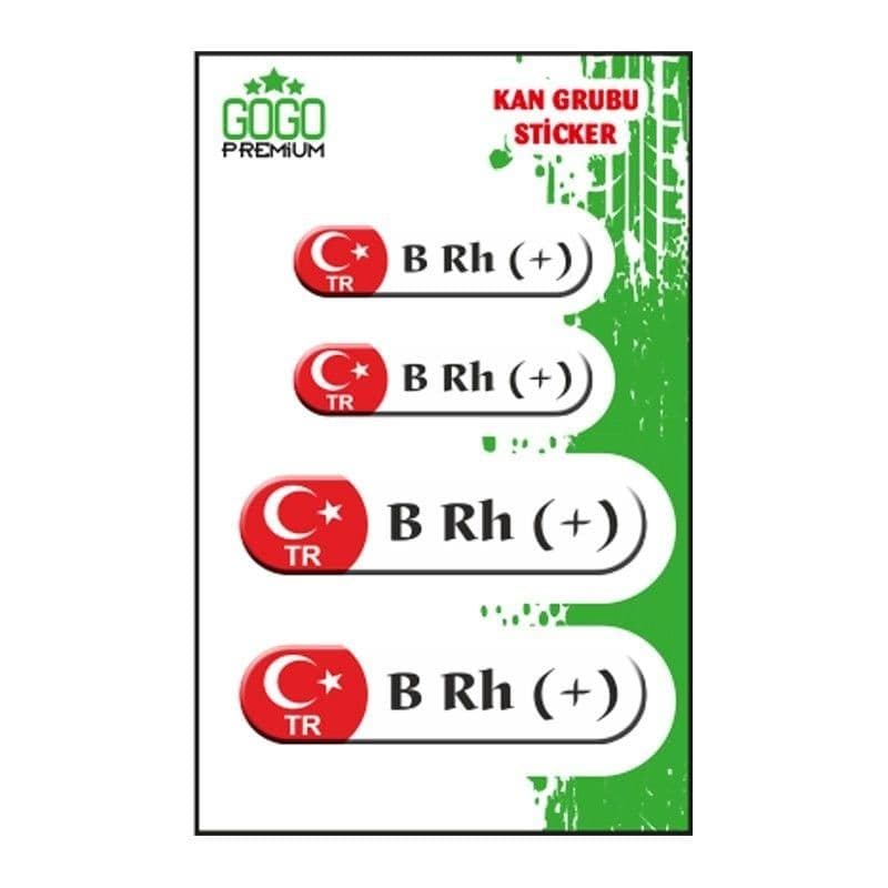 KAN Grubu III B Rh(+) Beyaz Dörtlü Damla Etiket aksesuar