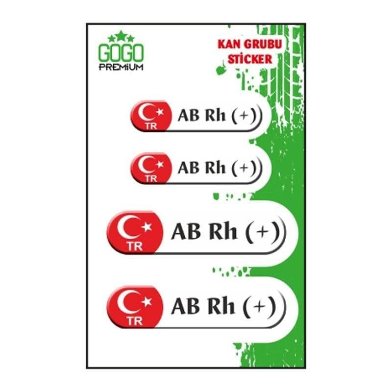 KAN Grubu III AB Rh(+) Beyaz Dörtlü Damla Etiket aksesuar