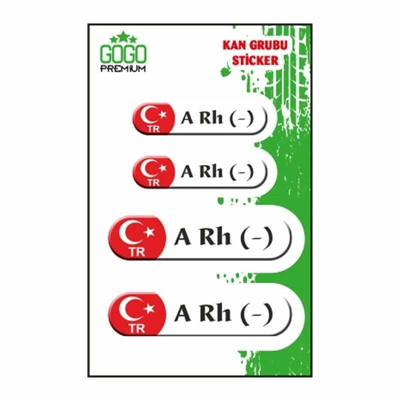 KAN Grubu III A Rh(-) Beyaz Dörtlü Damla Etiket aksesuar