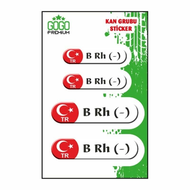 KAN Grubu III B Rh(-) Beyaz Dörtlü Damla Etiket aksesuar