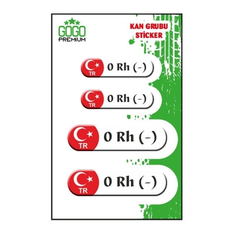 KAN Grubu III 0 Rh(-) Beyaz Dörtlü Damla Etiket aksesuar