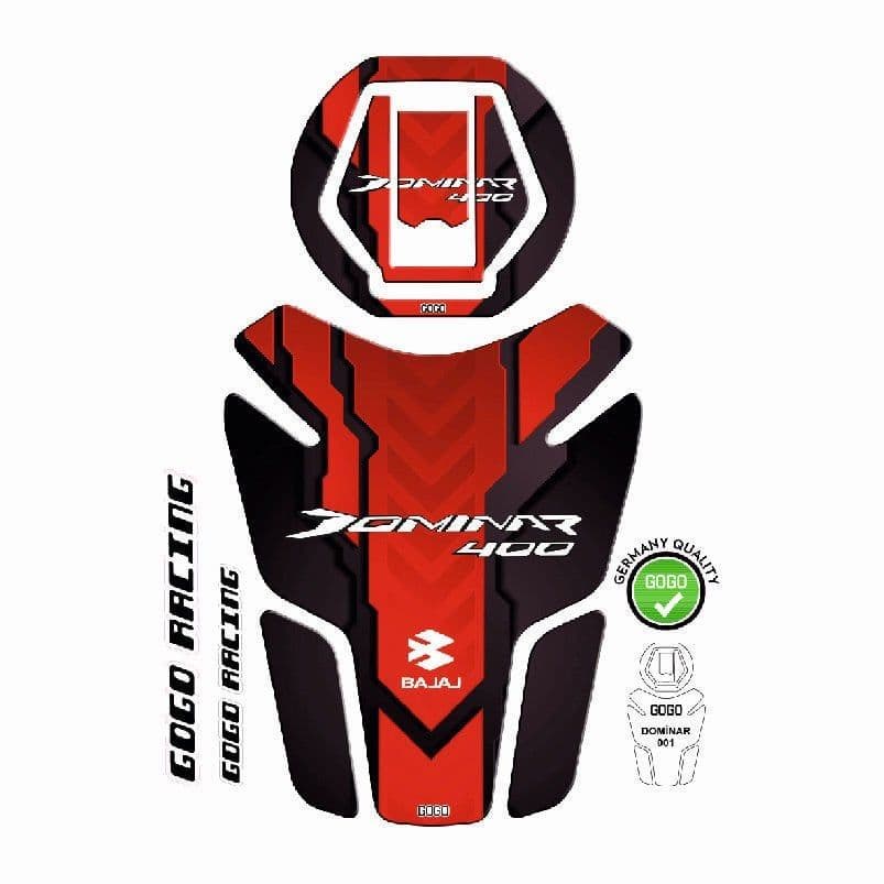 Bajaj Dominar 400 2017 - 2024 Uyumlu Tank Pad aksesuar