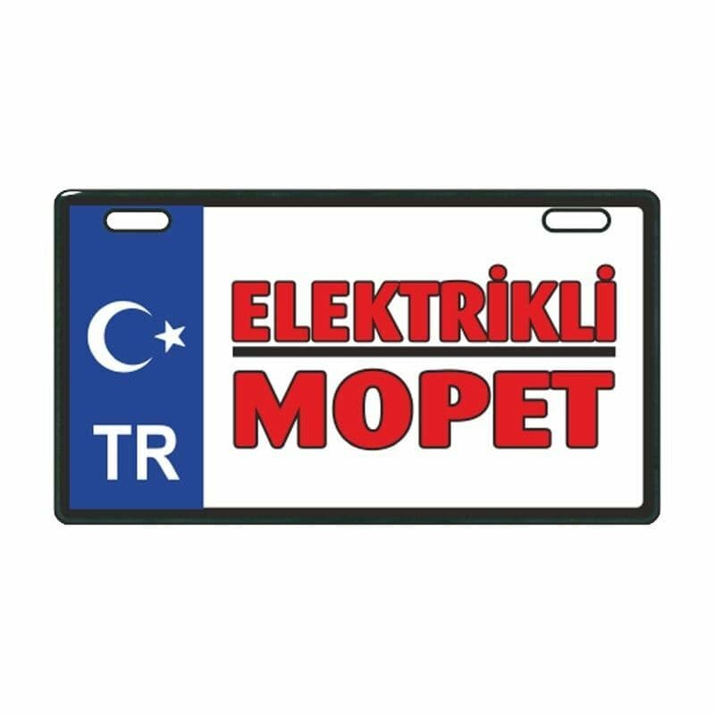 Mavi Elektrikli Mopet E-bike Plakalık aksesuar