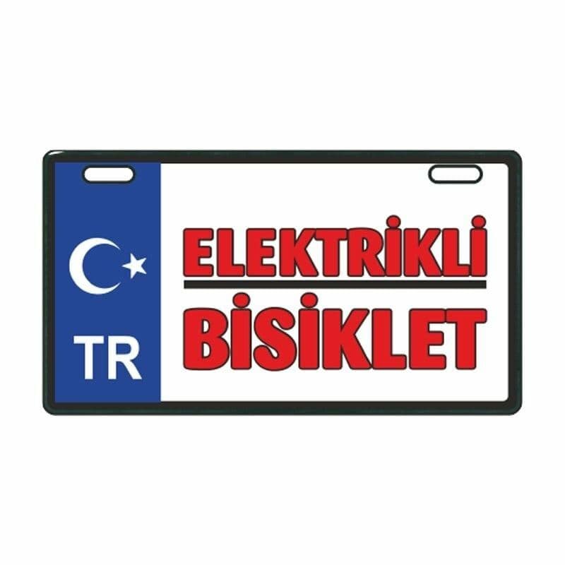 Mavi Elektrikli Bisiklet E-bike Plakalık aksesuar