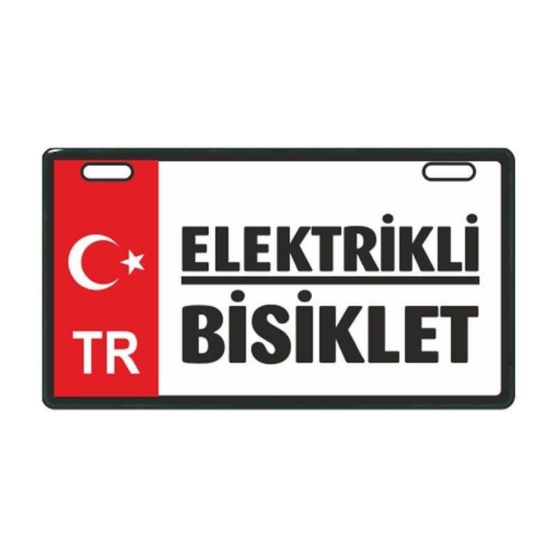 Kırmızı Elektrikli Bisiklet E-bike Plakalık aksesuar