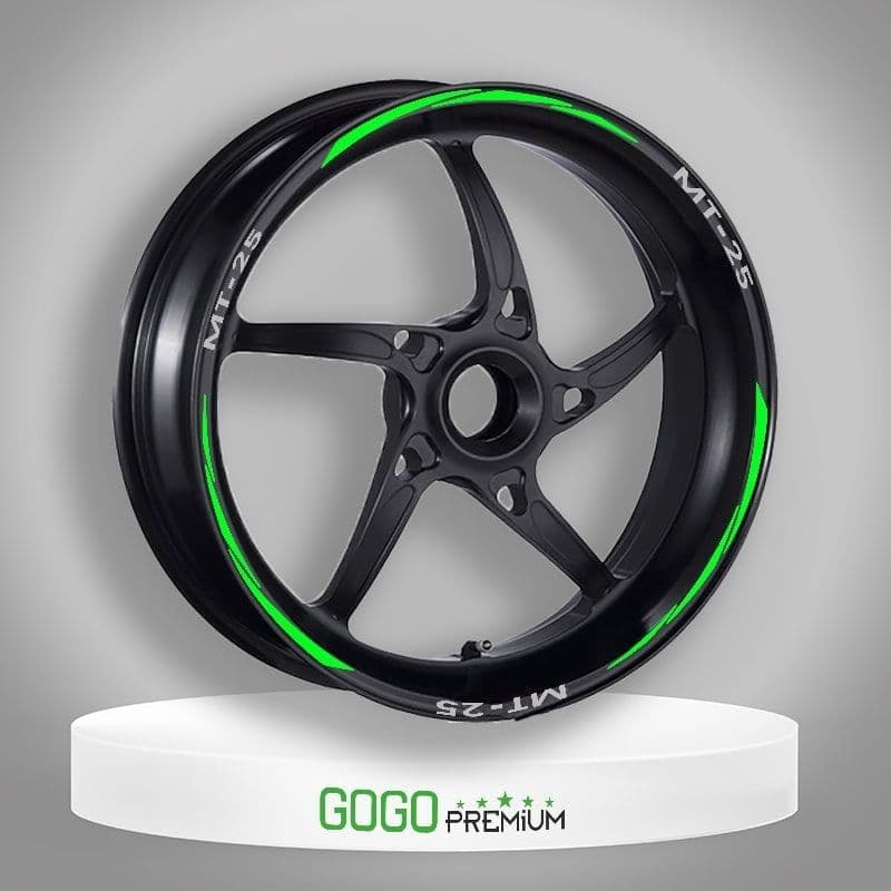 Florasan Yeşil Yamaha MT-25 Uyumlu 1 Set Jant Şeridi aksesuar