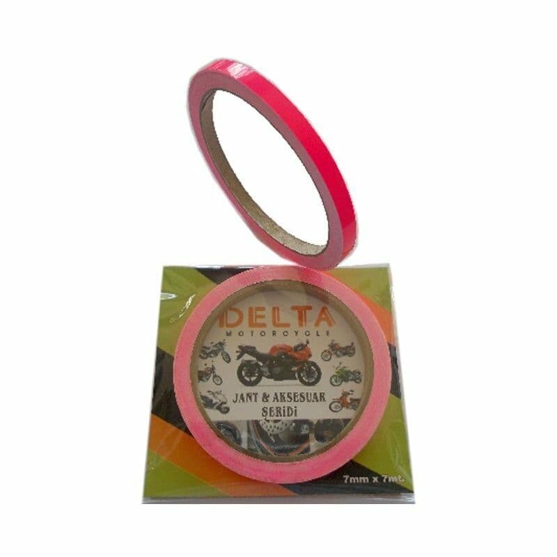 Şeker Pembe 7CM X 7 M Opak 1 Set Jant Şeridi aksesuar