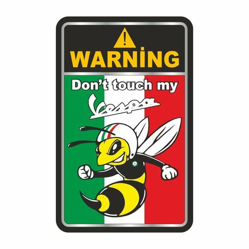 Wespa Warning Logo Damla Stıcker aksesuar